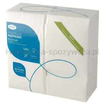 Duni Serwetki BIO Dunisoft 20x40 cm Białe - 120 szt.