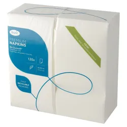 Duni Serwetki BIO Dunisoft 20x40 cm Białe - 120 szt.