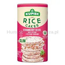 Kupiec Wafle ryżowe z suSzonymi pestkami truskawki 90g