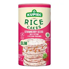 Kupiec Wafle ryżowe z suSzonymi pestkami truskawki 90g