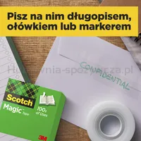 Taśma Biurowa Scotch® Magic™ (810), Matowa, 12Mm, 33M - 3