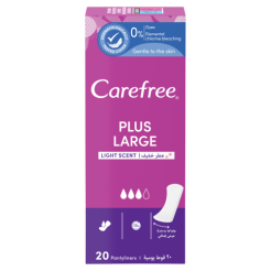 Carefree Plus Large Light Scent, Wkładki Higieniczne 20 Szt.