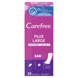 Carefree Wkładki Higieniczne Plus Large Light Scent  20 Szt.