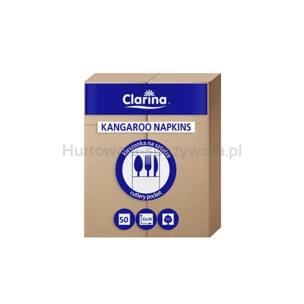 Clarina Serwetki Kangurki 38X32 50szt eco brąz 