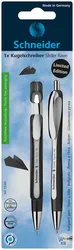 Schneider Długopis automatyczny Slider Rave, XB, 1szt., blister, biało-czarny 