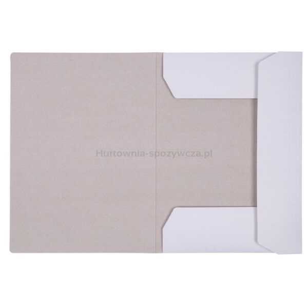 Teczka z gumką OFFICE PRODUCTS Premium, karton, A4, 350gsm, 3-skrz., biała - 2