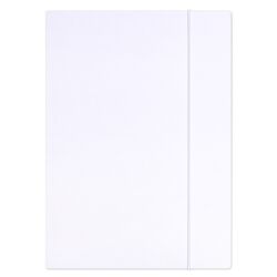 Teczka z gumką OFFICE PRODUCTS Premium, karton, A4, 350gsm, 3-skrz., biała