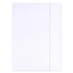 Teczka z gumką OFFICE PRODUCTS Premium, karton, A4, 350gsm, 3-skrz., biała