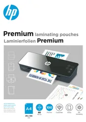 Folie Laminacyjne Hp Premium, A4, 80 Mic, 100 Szt., Przezroczyste/Połysk