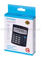 Donau Kalkulator biurowy TECH, 12-cyfr. wyświetlacz, wym. 122x100x32 mm, czarny  - 5