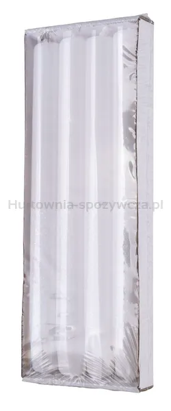 Świeca stołowa DONAU HOME Onyx, 22x250mm, 4 szt., biały
