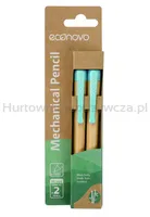 Ołówek automatyczny ECONOVO, obudowa 100% z biodegradowalnego bambusa, 0,7mm, 2 szt., naturalny - 5