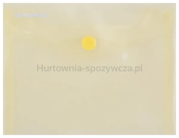 Teczka kopertowa DONAU zatrzask, PP, A6, 180mikr., żółta