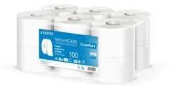 Papier Toaletowy Celulozowy Velvet Professional Jumbo, 2-Warstwowy, 800 Listków, 100M, 12Szt., Biały