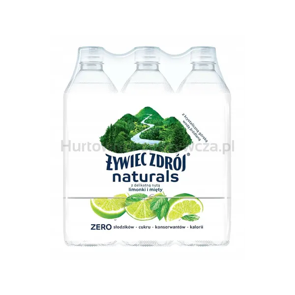 Żywiec Zdrój Naturals Smak Limonka-Mięta 0,5 L (w tym +0,50 zł/szt. zwrotnej kaucji)