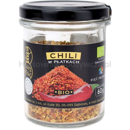 Chili Płatki Bezglutenowe Bio 60 G - Pięć Przemian [BIO]