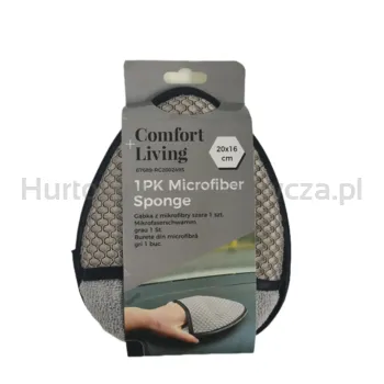 Gąbka Z Mikrofibry Szara 20X16Cm 1 Szt.