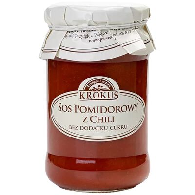 Sos Pomidorowy Z Chili Bez Dodatku Cukrów 340 G - Krokus [BIO]