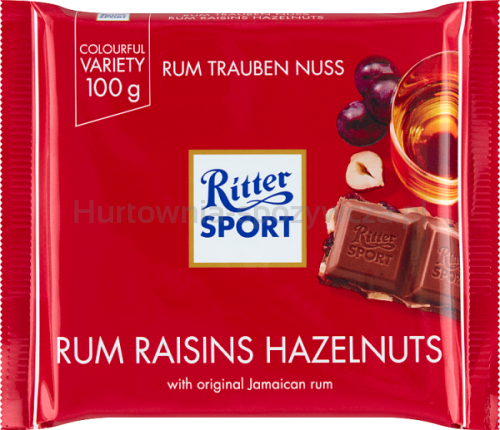 Ritter Czekolada Sport Mleczna Z Rumem I Bakaliami 100G