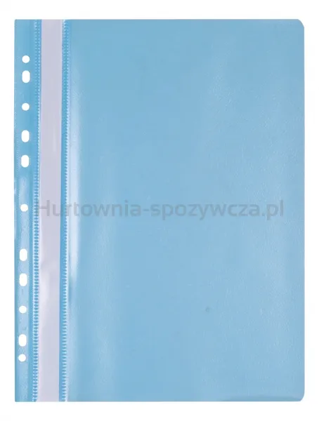Skoroszyt OFFICE PRODUCTS, PP, A4, miękki, 100/170mikr., wpinany, jasnoniebieski