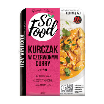 So Food Kurczak w czerwonym Sosie curry z Ryżem 330 g 