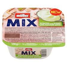 Muller Jogurt Mix Pistachio  & White Choco Wafers 130g