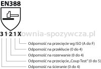 Rękawice robocze DONAU SAFETY, skóra kozia, rozm. 10/XL, białe - 5