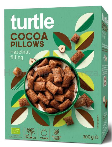 Poduszki Ryżowe Z Kremem Orzechowo - Kakaowym Bezglutenowe Bio 300 G - Turtle [BIO]