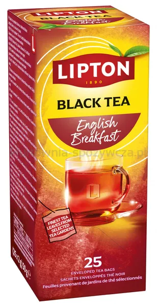 Herbata LIPTON Feel Good Selection, Energise, English Breakfast, 25 kopert