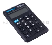 Kalkulator kieszonkowy DONAU TECH, 8-cyfr. wyświetlacz, wym. 97x62x11 mm, czarny - 5