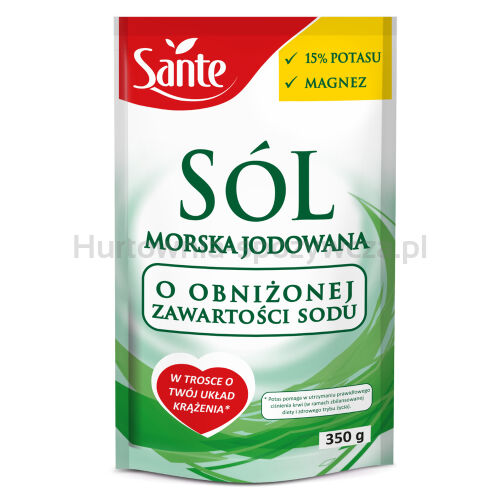 Sante Sól Morska Jodowana Z Potasem O Obniżonej Zawartości Sodu 350 G 