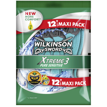 Wilkinson Sword Xtreme3 Sensitive Comfort Jednorazowe Maszynki Do Golenia 12 Sztuk