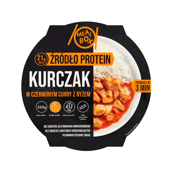 Meal Box Kurczak w czerwonym curry z ryżem 360g