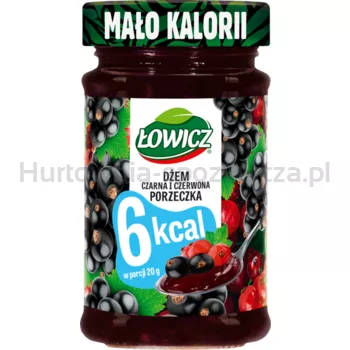 Łowicz dżem z czarnych i czerwonych porzeczek 6 kcal 200 g