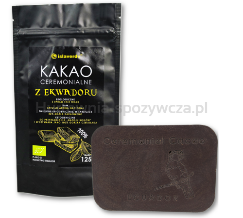 Kakao Ceremonialne Tabliczka Bio 125 G - Islaverde (Segura) [BIO]