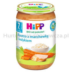 Hipp Bio Od Pokoleń, Risotto Z Marchewką I Indykiem, Po 7. M-Cu, 220 G