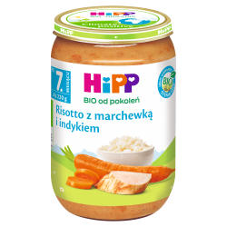 Hipp Bio Od Pokoleń, Risotto Z Marchewką I Indykiem, Po 7. M-Cu, 220 G