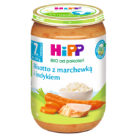 Hipp Bio Od Pokoleń, Risotto Z Marchewką I Indykiem, Po 7. M-Cu, 220 G