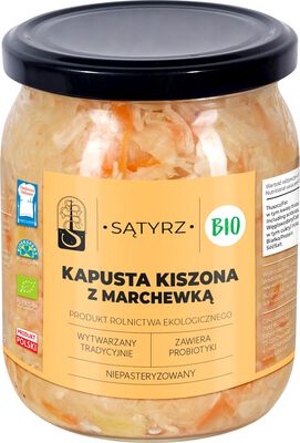 Kapusta Kiszona Z Marchewką Bio 450 G  - Sątyrz [BIO]