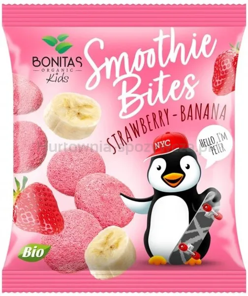 Liofilizowana przekąska truskawka-banan-jogurt BIO 10 g