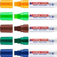 Marker kredowy e-4090 EDDING, 4-15 mm, pudełko, 5 szt., mix kolorów - 2