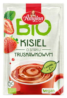 Kisiel Instant O Smaku Truskawkowym Bezglutenowy Bio 30 G - Amylon [BIO]