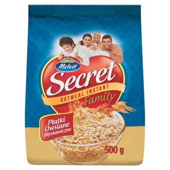 Melvit Secret Family Płatki Owsiane Błyskawiczne 500G