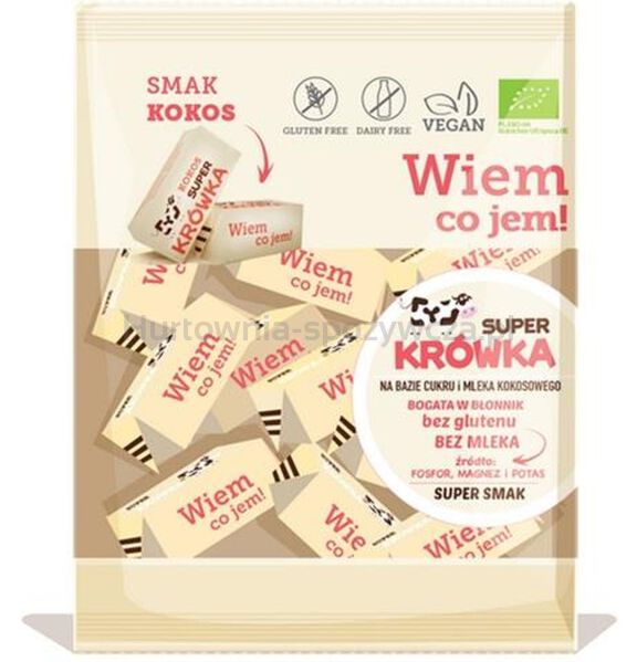 Krówki bezmleczne kokosowe BEZGL. BIO 150 g