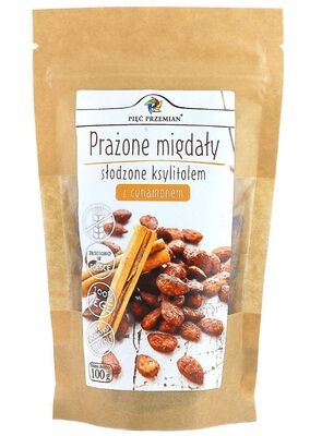 Pięć Przemian Migdały Prażone Z Cynamonem Słodzone Ksylitolem Bezglutenowe 100 G [BIO]