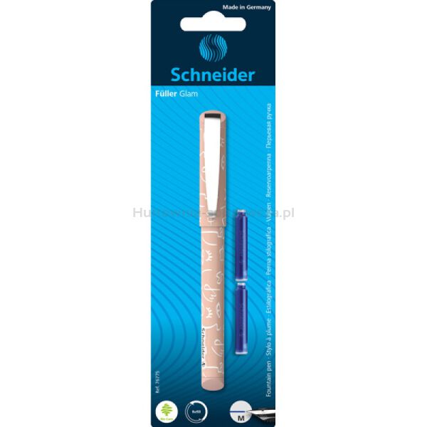 Schneider Pióro wieczne Glam + 2 naboje, blister, mix kolorów  - 5