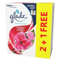 Glade Odświeżacz Powietrza TouchFresh Lucious CherryPeony Zapas 2+1 3X10Ml