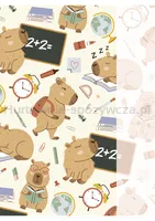 Zeszyt szkolny GIMBOO, A5, w kratkę, 32 kart., 70gsm, mix wzorów - 8