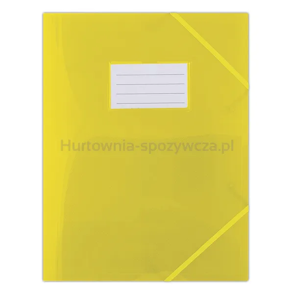 Donau Teczka z gumką PP, A4, 480mikr., 3-skrz., półtransparentna żółta 