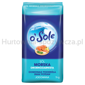 O'Sole Sól Morska Drobnoziarnista Spożywcza Jodowana 1 Kg 